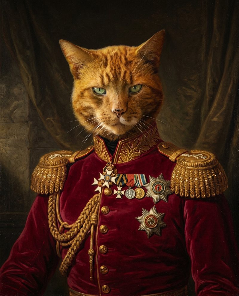 Voorbeeldportret in de stijl Generaal