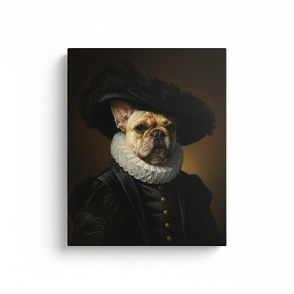 Gepersonaliseerde dierenportret - De Edelman (Canvas)