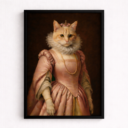 Haar Majesteit - gepersonaliseerde Dierenportret (Poster)