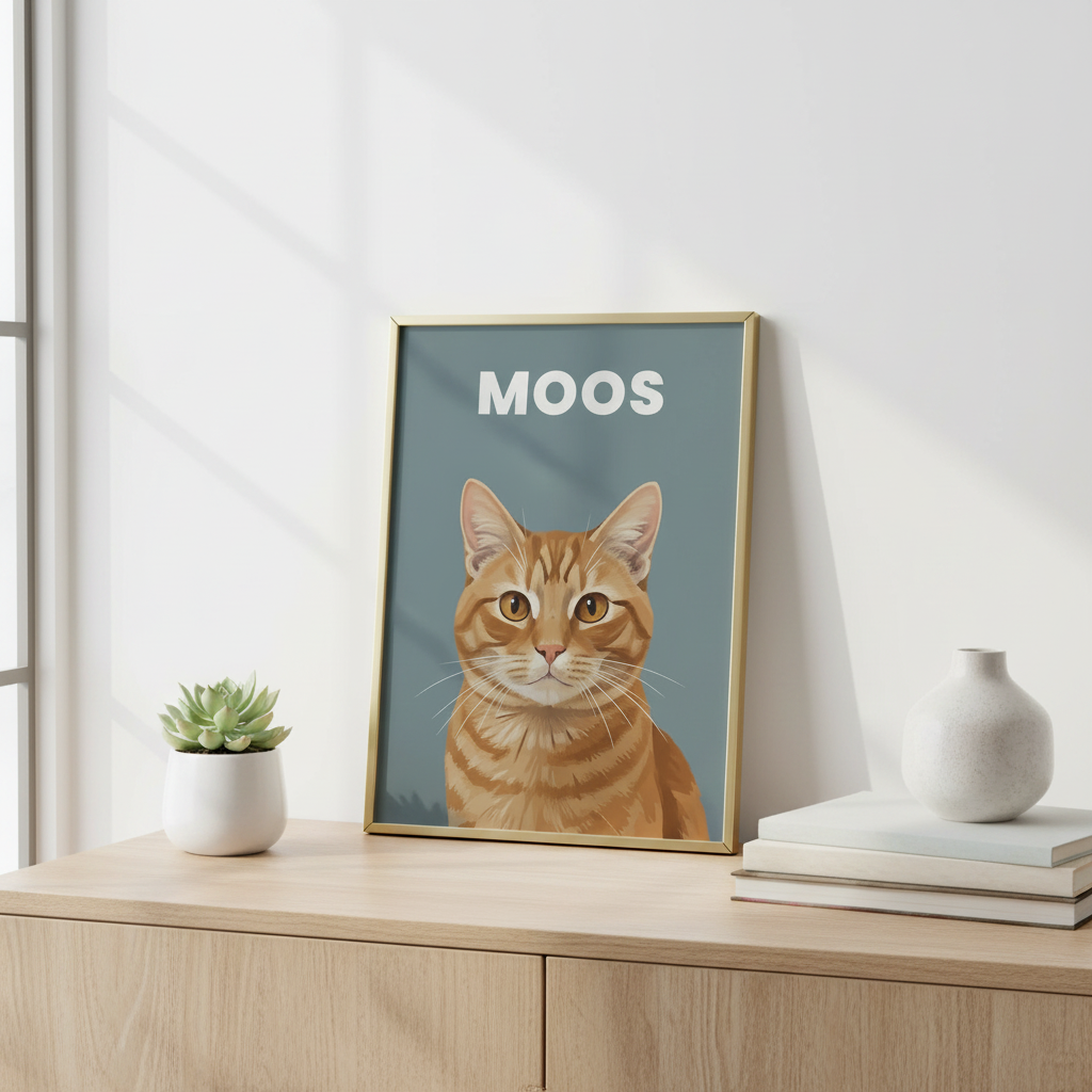 Gepersonaliseerd Dierenportret - Classic Minimal Poster